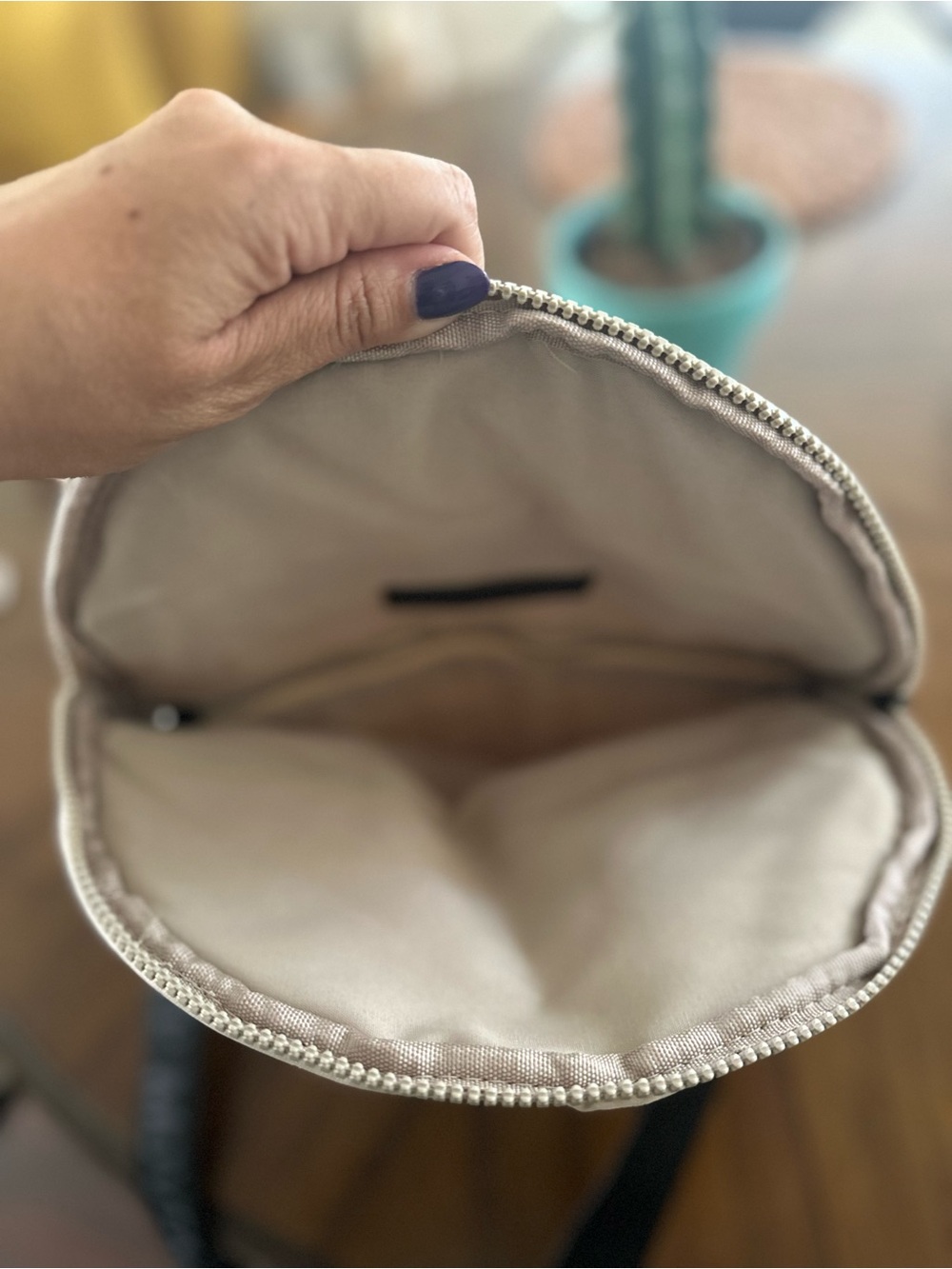 FP Movement Minimal Cream Crossbody Bag with Adjustable Black Strap - Picture 5 of 5